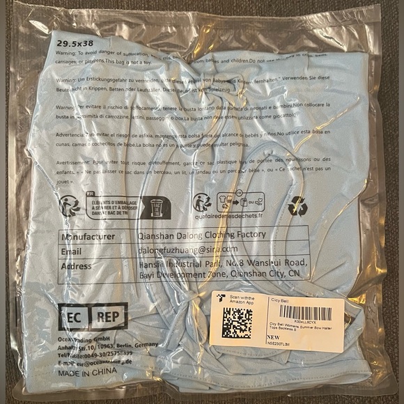 Cicy Bell Women’s Y2K Crop Bow Halter Top – Cute Backless Tie Front Shirt - NWT - Picture 7 of 7